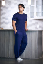 Load image into Gallery viewer, Men's Soft Bamboo Lounge Pajama Set - Short Sleeve Top &amp; Pants
