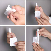 Load image into Gallery viewer, 4-Pack: Adhesive Toilet Paper Holder, Wall Mount, White &amp; Black
