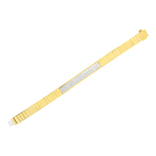 将图片加载到图库查看器，14K Yellow Gold 3 5/8 cttw Invisible Set Princess-Cut Diamond ID Tennis Bracelet (I-J Color, SI1-SI2 Clarity) - Size 7"
