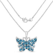 Load image into Gallery viewer, 4.81 Carat Genuine London Blue Topaz .925 Sterling Silver Pendant
