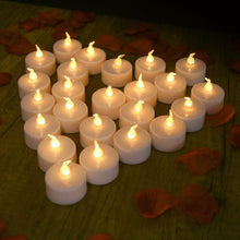 Load image into Gallery viewer, 6/24Pcs Flameless LED Candles Electric Fake Candle Battery Operated LED Tea Lights in Warm White for Wedding Table Festival Celebration Halloween Tea Light Creative Lamp Battery Powered Home Wedding Birthday Party Decoration Lighting
