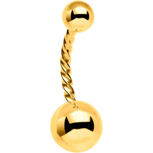 将图片加载到图库查看器，Gold Tone IP Seriously Twisted Belly Ring
