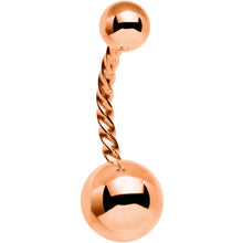 Load image into Gallery viewer, Rose Gold Tone IP Seriously Twisted Belly Ring
