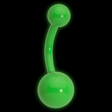 将图片加载到图库查看器，Pink Glow In The Dark Effect Belly Ring
