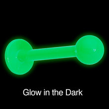 Load image into Gallery viewer, 16G 3/8 Teal Green Glow In The Dark Effect Labret Monroe
