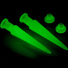Load image into Gallery viewer, 2 in 1 Yellow Glow in Dark Interchangeable Screw Fit Plug and Taper Set

