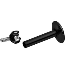 Load image into Gallery viewer, Body Candy Black Titanium IP Steel Clear 2mm Accent Internally Threaded Labret Monroe 16G 1/4
