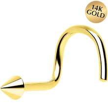 将图片加载到图库查看器，Solid 14K Yellow Gold CONE Nose Ring
