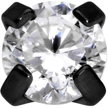 将图片加载到图库查看器，5/16 Clear 2mm Gem Black IP Internally Threaded Labret Monroe Tragus
