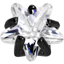 Load image into Gallery viewer, 5/16 Clear Star CZ Gem Black PVD Internally Threaded Labret Monroe
