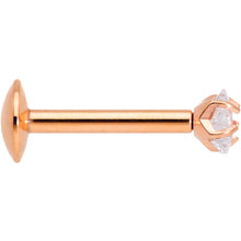 Load image into Gallery viewer, 5/16 Clear Star CZ Gem Rose Gold PVD Internally Threaded Labret Monroe
