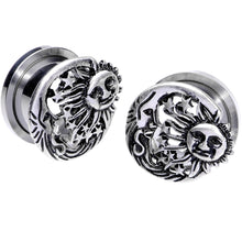 Load image into Gallery viewer, Cosmic Sun and Moon Screw Fit Tunnel Plug Set 6mm to 25mm
