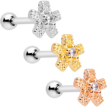 Load image into Gallery viewer, 1/4 Multi Tone Star Flower Gem Cartilage Tragus Earring Three Pack Set
