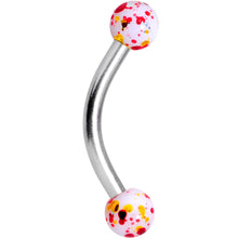 Load image into Gallery viewer, 5/16 Color Splash Curved Eyebrow Ring Set of 4
