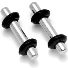 Load image into Gallery viewer, Stainless Steel Micro Straight Plug Set 14G to 8G
