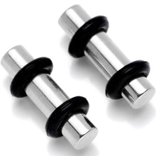 Load image into Gallery viewer, Stainless Steel Micro Straight Plug Set 14G to 8G
