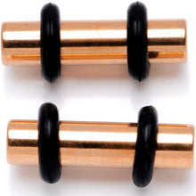 将图片加载到图库查看器，8G Rose Gold Tone Anodized Titanium Micro Straight Plug Set
