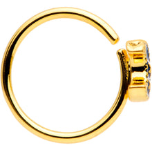 Load image into Gallery viewer, 20G 5/16 Gold Tone Anodized Starry Moon Seamless Circular Ring
