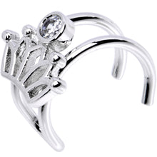 Load image into Gallery viewer, Clear Gem Crown of the Queen Ear Cuff
