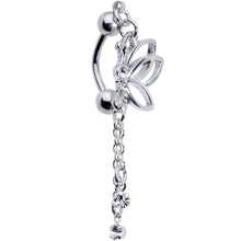 将图片加载到图库查看器，Clear Gem Delightful Dragonfly Dangle Top Mount Belly Ring

