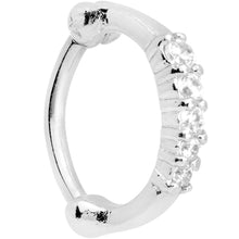 Load image into Gallery viewer, 16G 5/16 Clear Gem Curved Hinged Cartilage Clicker
