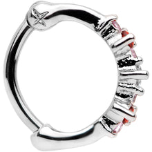 Load image into Gallery viewer, 16G 5/16 Red Gem Cluster Hinged Cartilage Clicker
