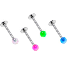 将图片加载到图库查看器，Multi Color Translucent Blast Ball Labret Monroe Set of 4
