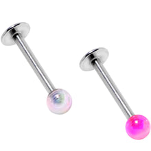 将图片加载到图库查看器，Multi Color Translucent Blast Ball Labret Monroe Set of 4
