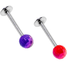 Load image into Gallery viewer, Pink Purple Disco Ball Labret Monroe Tragus Set of 4
