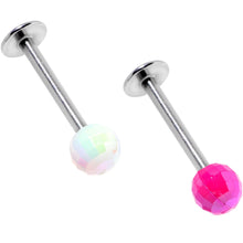 Load image into Gallery viewer, Pink Purple Disco Ball Labret Monroe Tragus Set of 4
