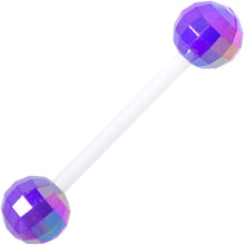Load image into Gallery viewer, Pink Red Disco Ball Bioplast Barbell Tongue Ring Set of 4
