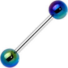 Load image into Gallery viewer, Multi Color Pearlescent Acrylic Ball Barbell Tongue Ring Set of 4
