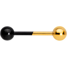 Load image into Gallery viewer, Gold Tone and Black Two Tone Tongue Ring
