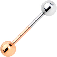 Load image into Gallery viewer, Rose Gold Tone and Steel Two Tone Tongue Ring
