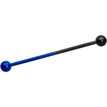 Load image into Gallery viewer, 14G Black and Blue Two Tone Industrial Barbell 38mm
