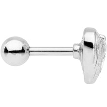 Load image into Gallery viewer, Clear CZ Gem Hugged Heart Cartilage Tragus Earring
