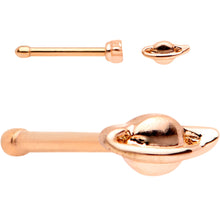 Load image into Gallery viewer, White Faux Opal Rose Gold PVD Out of This World Nose Bone 6 Pack Set
