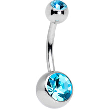 Load image into Gallery viewer, Aqua Gem Spiritual Zen Lotus Flower Belly Ring Set of 4
