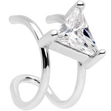 Load image into Gallery viewer, Clear CZ Gem Triangle Bling Non Pierced Ear Cuff
