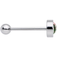 将图片加载到图库查看器，Rainbow Gem Cross Stitch Barbell Tongue Ring
