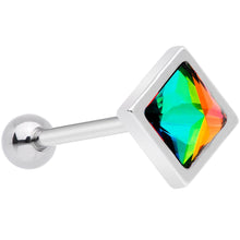 将图片加载到图库查看器，Rainbow Gem Rhombus Barbell Tongue Ring
