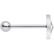Load image into Gallery viewer, Clear Gem Rhombus Barbell Tongue Ring
