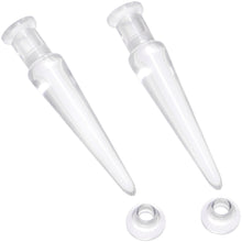 将图片加载到图库查看器，Clear 2 in 1 Interchangeable Screw Fit Plug and Taper Set
