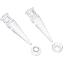 将图片加载到图库查看器，Clear 2 in 1 Interchangeable Screw Fit Plug and Taper Set
