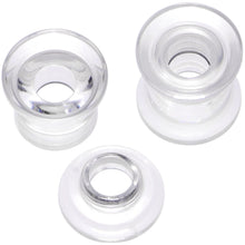 将图片加载到图库查看器，Clear 2 in 1 Interchangeable Screw Fit Plug and Taper Set
