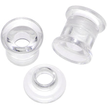 将图片加载到图库查看器，Clear 2 in 1 Interchangeable Screw Fit Plug and Taper Set
