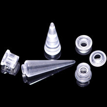 将图片加载到图库查看器，Clear 2 in 1 Interchangeable Screw Fit Plug and Taper Set

