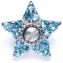 将图片加载到图库查看器，14G Aqua Gem 10mm Five Point Star Dermal Top
