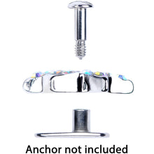 Load image into Gallery viewer, 14G Aurora Gem 10mm Six Point Star Dermal Top

