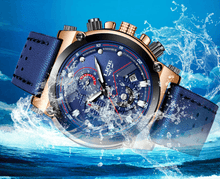 将图片加载到图库查看器，Men's Waterproof Modern Watch With Leather Belts, Stainless Steel Case Excellent Look Perfect Gift
